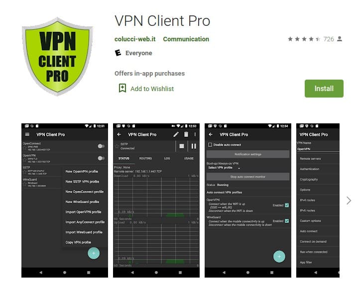 VPNクライアントプロバージョン